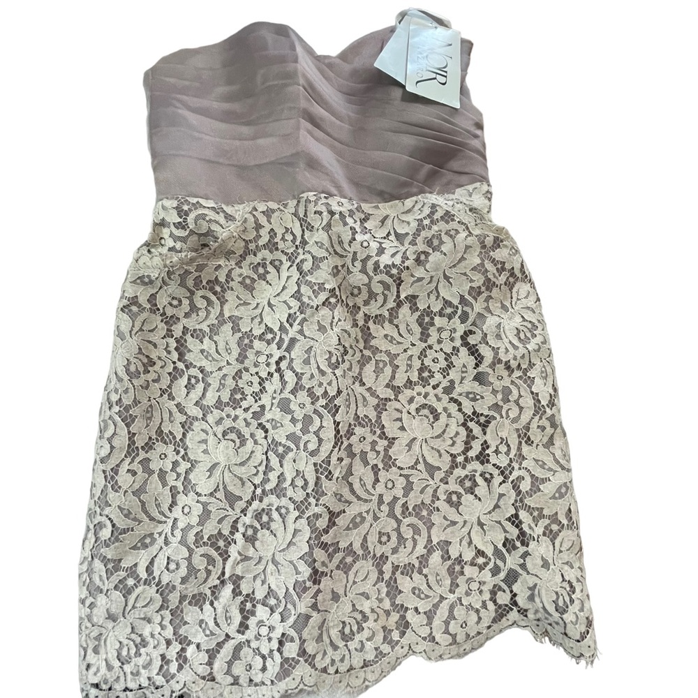 NOIR by Lazaro brown strapless mini dress size 12